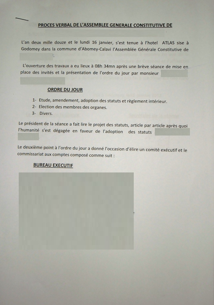 Procès-verbal Assemblée Générale Constitutive Association Loi 1901 Gratuit